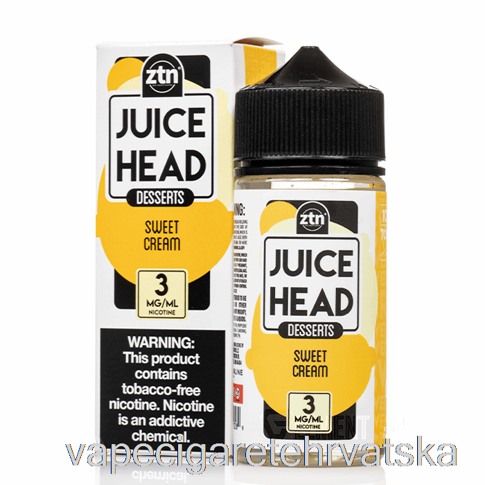 Vape Hrvatska Slatko Vrhnje - Juice Head - 100ml 0mg